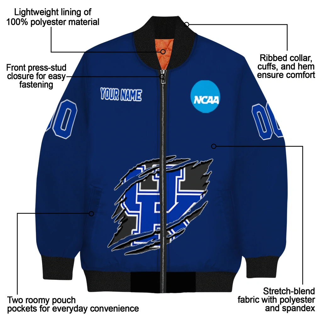 customized kentucky wildcats claw mark blue bomber jacket new arrival customized kentucky wildcats claw mark blue bomber jacket new arrival