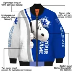 customized kentucky wildcats snoopy head blue bomber jacket best selling