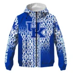 customized kentucky wildcats tribal swirls blue windbreaker jacket best selling