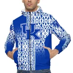 customized kentucky wildcats tribal swirls blue windbreaker jacket best selling