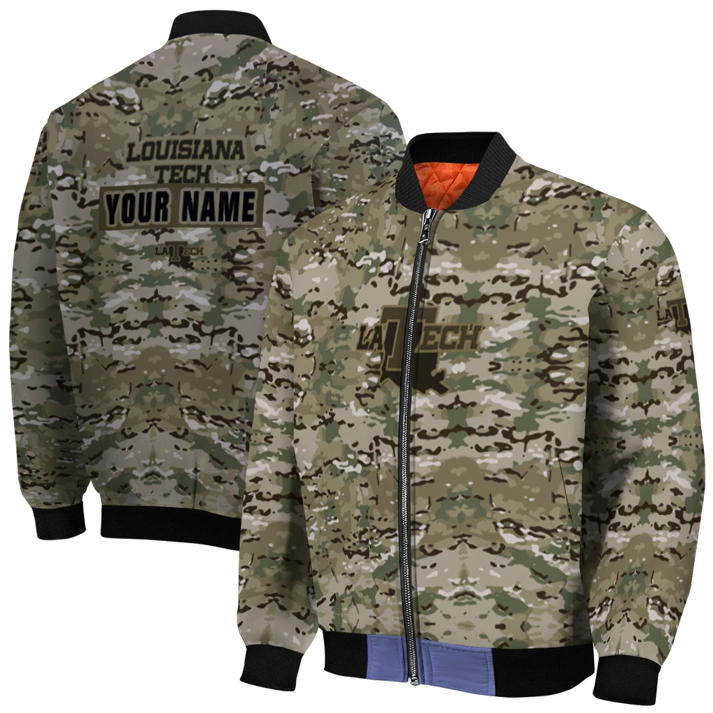 customized la tech camouflage abstract camouflage bomber jacket best selling customized la tech camouflage abstract camouflage bomber jacket best selling