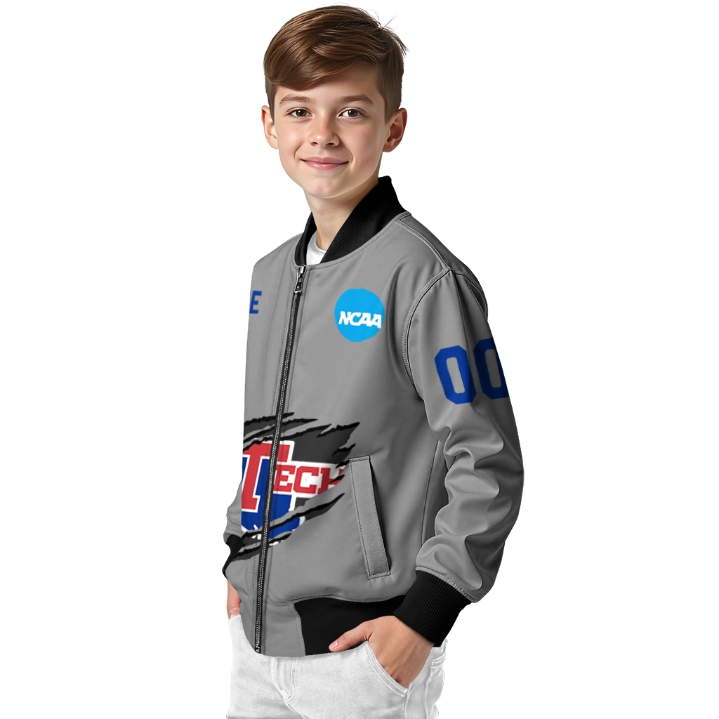 customized la tech feral slash grey bomber jacket trendy customized la tech feral slash grey bomber jacket trendy