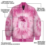 customized la tech pink tie dye pink varsity jacket best selling