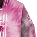 customized la tech pink tie dye pink varsity jacket best selling