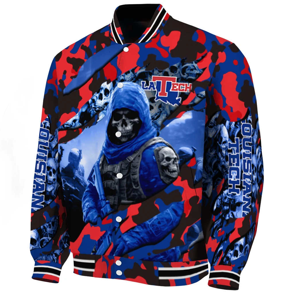 customized la tech skull horde blue varsity jacket best selling customized la tech skull horde blue varsity jacket best selling