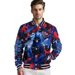 customized la tech skull horde blue varsity jacket best selling