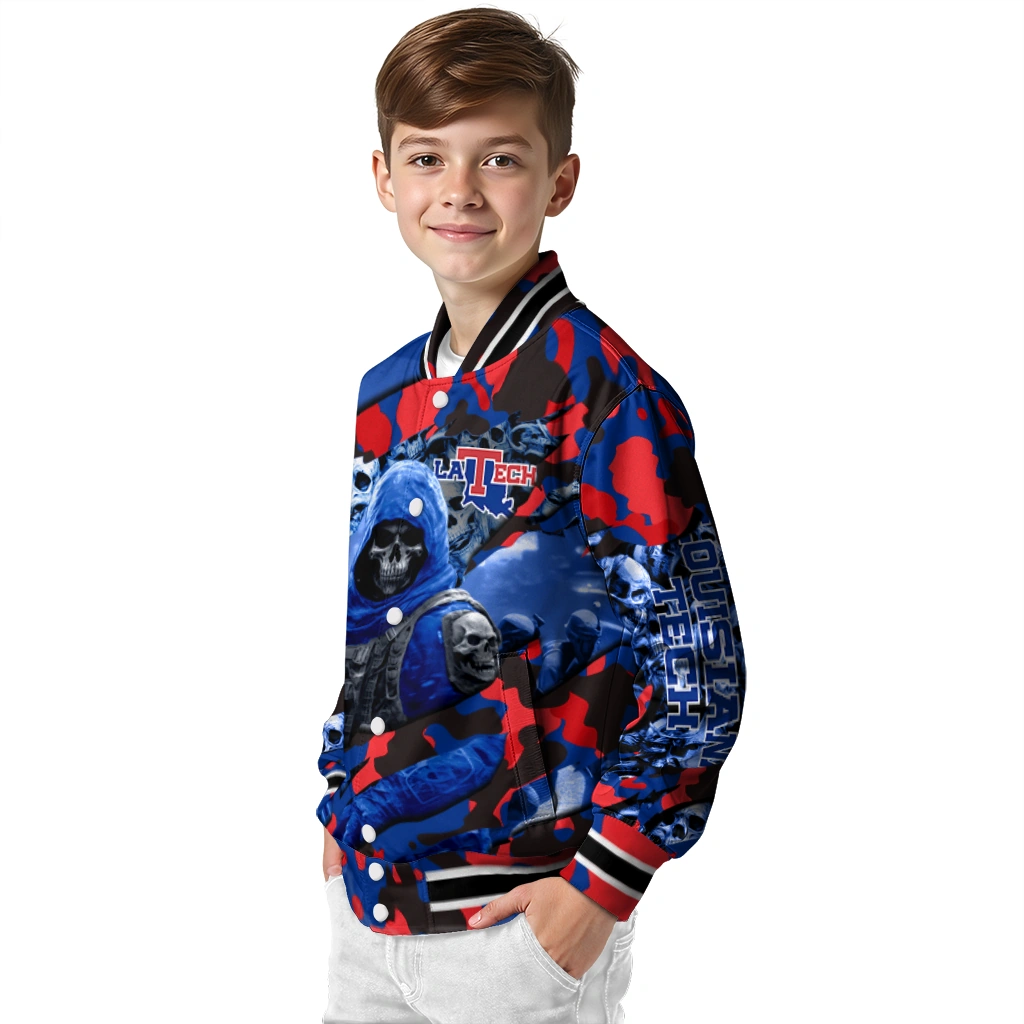 customized la tech skull horde blue varsity jacket trendy customized la tech skull horde blue varsity jacket trendy