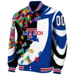 customized la tech stars and stripes slashes blue varsity jacket best selling