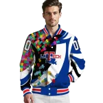 customized la tech stars and stripes slashes blue varsity jacket best selling