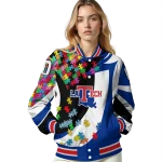 customized la tech stars and stripes slashes blue varsity jacket best selling