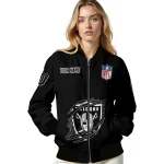 customized las vegas raiders claw scratch black bomber jacket best selling