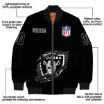 customized las vegas raiders claw scratch black bomber jacket best selling