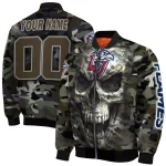 customized liberty flames camouflage skull camouflage bomber jacket best selling