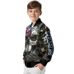 customized liberty flames camouflage skull camouflage bomber jacket best selling