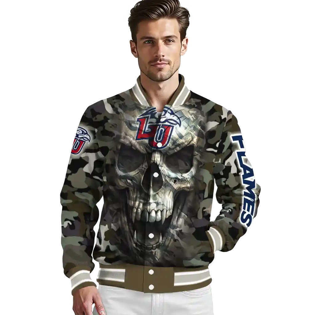 customized liberty flames camouflage skull camouflage varsity jacket high quality customized liberty flames camouflage skull camouflage varsity jacket high quality