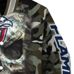 customized liberty flames camouflage skull camouflage varsity jacket best selling