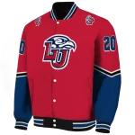 customized liberty flames chevron style red varsity jacket best selling