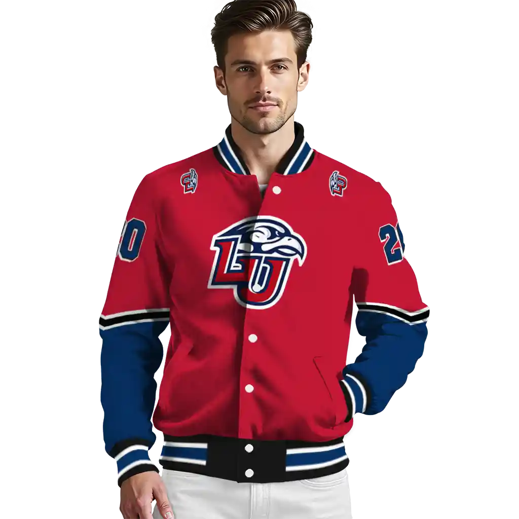 customized liberty flames chevron style red varsity jacket high quality customized liberty flames chevron style red varsity jacket high quality