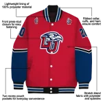 customized liberty flames chevron style red varsity jacket best selling