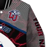 customized liberty flames electric flash red varsity jacket best selling