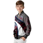 customized liberty flames electric flash red varsity jacket best selling