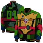 customized liberty flames turtle armor varsity jacket best selling