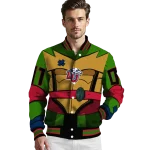 customized liberty flames turtle armor varsity jacket best selling