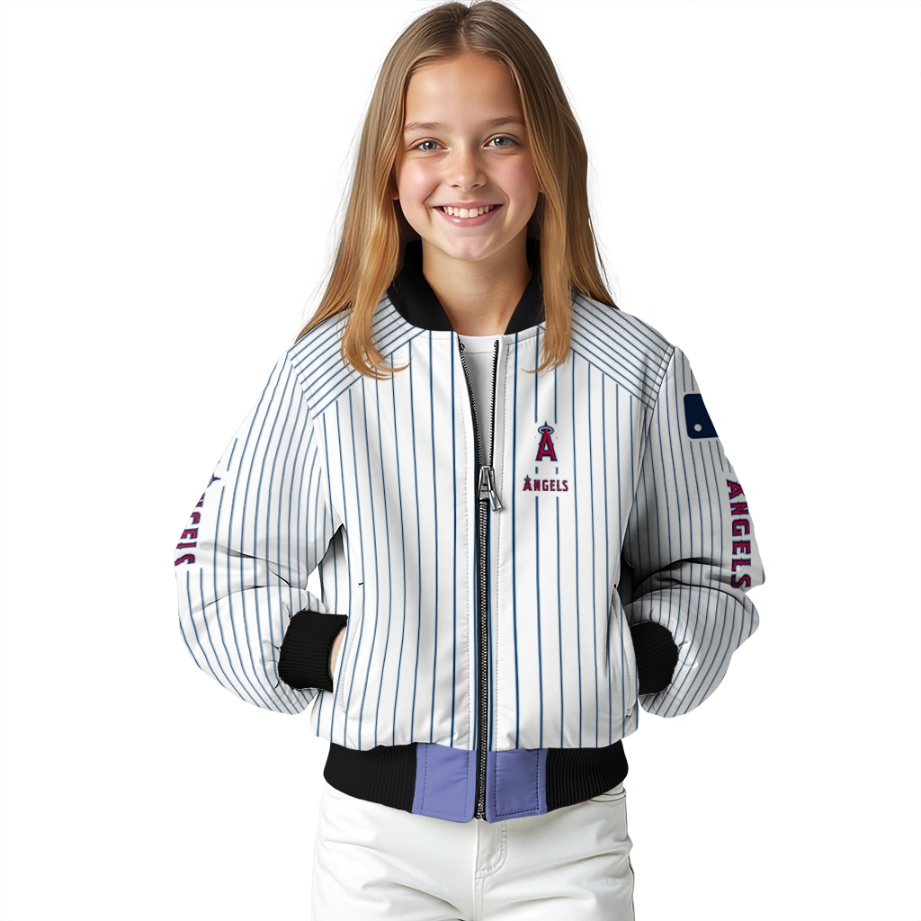 customized los angeles angels athlete pinstripes white bomber jacket top rated customized los angeles angels athlete pinstripes white bomber jacket top rated