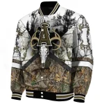 customized los angeles angels deer skull camouflage white varsity jacket best selling
