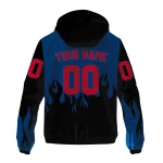 customized los angeles angels flame trim blue black windbreaker jacket best selling
