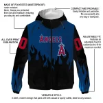 customized los angeles angels flame trim blue black windbreaker jacket best selling