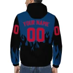 customized los angeles angels flame trim blue black windbreaker jacket best selling