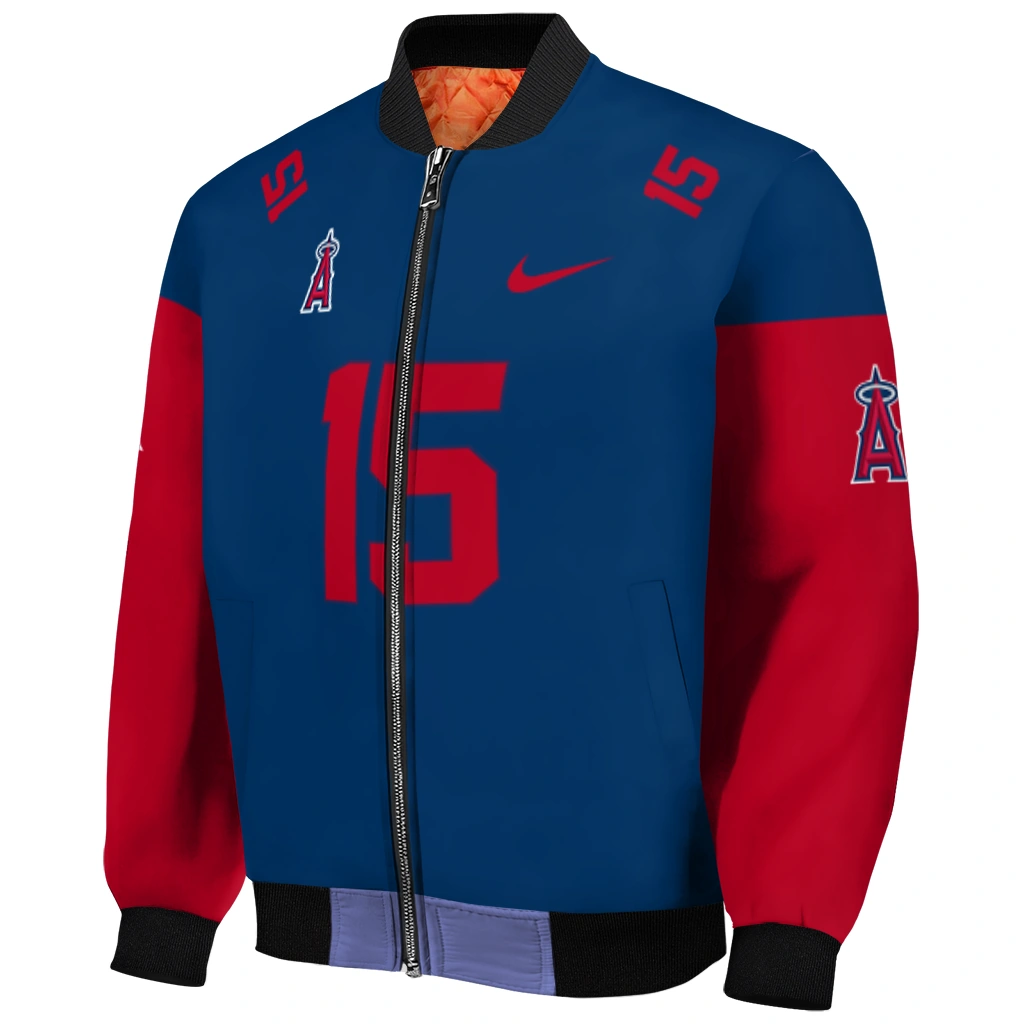 customized los angeles angels team patch blue bomber jacket fashion forward customized los angeles angels team patch blue bomber jacket fashion forward