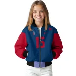 customized los angeles angels team patch blue bomber jacket best selling