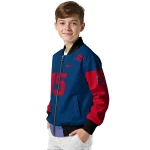 customized los angeles angels team patch blue bomber jacket best selling
