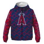 customized los angeles angels trellis mesh blue windbreaker jacket best selling