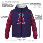 customized los angeles angels trellis mesh blue windbreaker jacket best selling