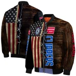 customized los angeles clippers flag wood brown bomber jacket best selling