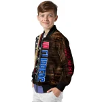 customized los angeles clippers flag wood brown bomber jacket best selling