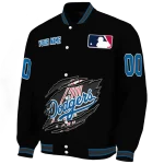 customized los angeles dodgers claw fragment black varsity jacket best selling
