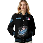 customized los angeles dodgers claw fragment black varsity jacket best selling