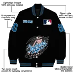 customized los angeles dodgers claw fragment black varsity jacket best selling