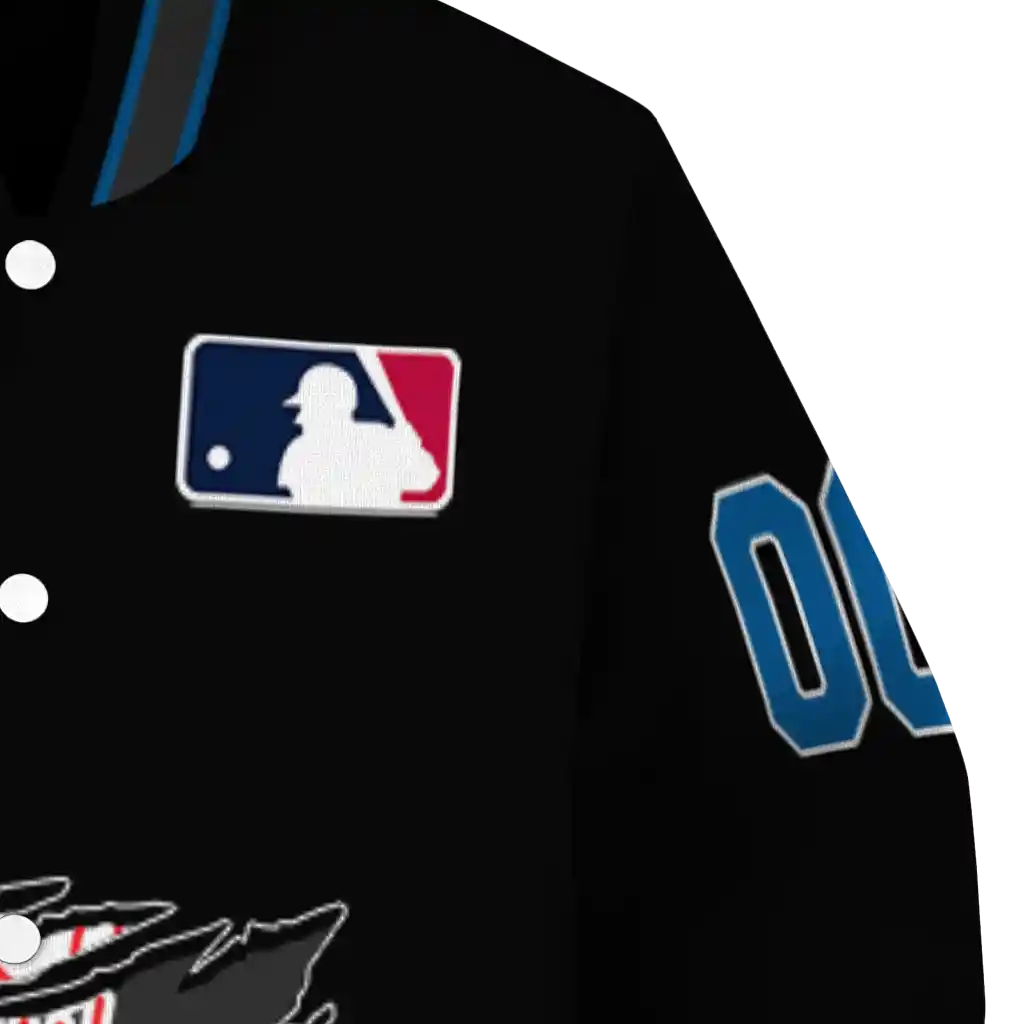 customized los angeles dodgers claw fragment black varsity jacket premium grade customized los angeles dodgers claw fragment black varsity jacket premium grade