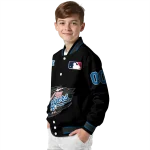 customized los angeles dodgers claw fragment black varsity jacket best selling