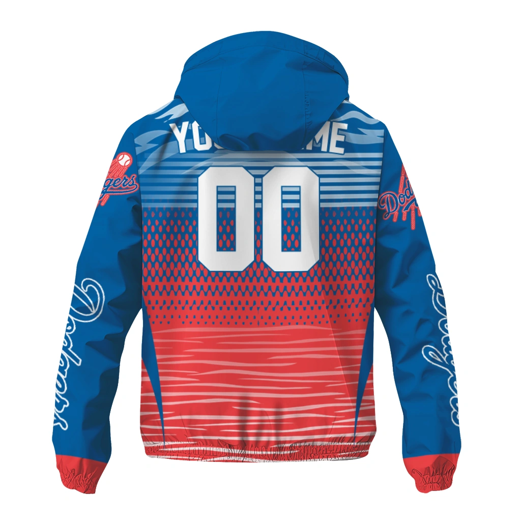 customized los angeles dodgers pattern layers blue windbreaker jacket fashion forward customized los angeles dodgers pattern layers blue windbreaker jacket fashion forward