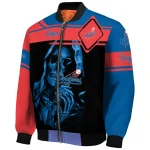 customized los angeles dodgers reaper hands blue black bomber jacket best selling