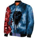 customized los angeles dodgers skull cluster blue bomber jacket best selling