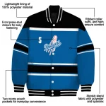 customized los angeles dodgers stripe statement blue black varsity jacket best selling