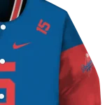 customized los angeles dodgers team patch blue varsity jacket best selling