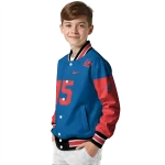 customized los angeles dodgers team patch blue varsity jacket best selling